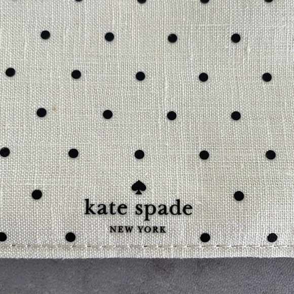 KATE SPADE cosmetics bag zipper with gold tone charm - Picture 5 of 7